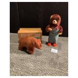 WALKING BEAR WIND UP TOYS, ONE MISSING KEY,