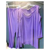 NEW SLINKY 2 X PURPLE OPEN SHOULDER 2 PC. OUTFIT