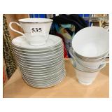 CUPS, SAUCERS, H ETCHED PILSNERS, ETC.