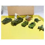 MILITARY VEHICLES 7 PIECE -LOWITZE, MATCHBOX,
