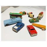 NOAH ARCH, TIN LITHOGRAPH CARS, TROLLY ETC.