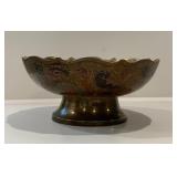 HAND PAINTED WOOD AND COCONUT WIND CHIMES, FISH,