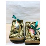 TWO WATERFORD ORNAMENTS W/ BOXES