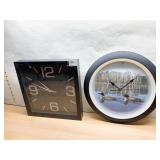 TWO CLOCKS BATTERY OP