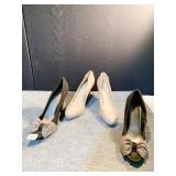 FARIBO BLANKET, 2 PAIRS OF SZ. 8 HEELS, SCARF