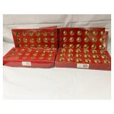 4 BOXES - 18 PER BOX GOLD ORNAMENTS