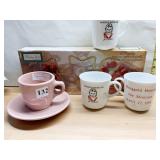 JOE MONTANA 1990 3 MUGS, BUFFALO MUG, NEW INDIANA