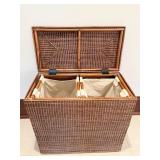DOUBLE SIDED HAMPER WOVEN DESIGN 26" H X 28" X