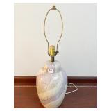 25" H GLAZED FINISH LAMP FAUX MARBLE LOOK