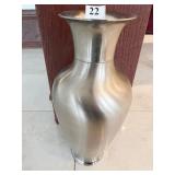 STAINLESS VASE 12.5" H