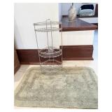 CORNER SHELF 25" H X 11.5" ACROSS AND LIGHT GREEN