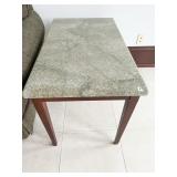 STONE TOP TABLES WOOD BASE 24" H X 20" W X 38" D