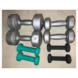HAND WEIGHTS 6, 3, 2 LB. SET