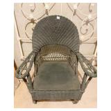 ANTIQUE WICKER ARMCHAIR