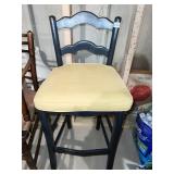 RUSH SEAT BAR STOOL 24" H BLACK FRAME