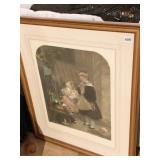 CHILDREN AND RABBITS 35" H X 28.5" W