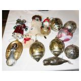HEAVY SILVER PLATE 2 ORNAMENTS AND OTHERS