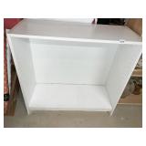 30" W WHITE BOOKCASE 1 SHELF NO PEGS