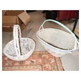 TWO LARGE BASKETS HAND WOVEN