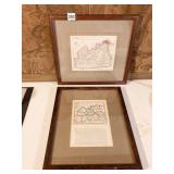 SURREY PART OF MIDDLESEX MAP JOHN ROCQUE