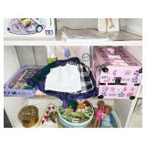 DOLL CHEST, DOLL CLOTHES, PAMELA DRAKE JEWELRY