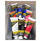 8 GALLERIA ACRYLIC PAINT 2 BLUE, 2 BLACK, 1 RED,