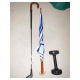 UMBRELLA, CANE/ GOLF CLUB