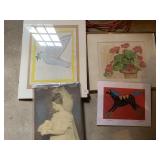 ORIGINAL ART WATERCOLORS RED HORSE GARIELLA