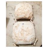 ANTIQUE FOOTSTOOLS W/ INLAY 11" X 11"