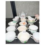 ASSORTED TEACUPS SALISBURY ENGLAND, PORCELAIN