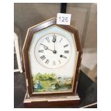 HAND PAINTED GLASS FRONT CLOCK TRIM EDGE DAMAGE