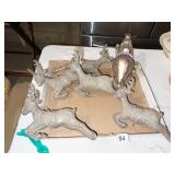 REINDEER ORNAMENTS 9" H X 9" W