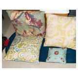 BEADED W/ STONE PILLOW, YELLOW WHITE PILLOW, 2