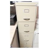 4 DRAWER LETTER FILE W/ KEY ON BASE