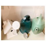 BIRDHOUSE WATER CANS AND METAL SPRINKLER