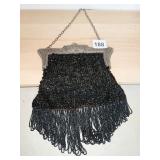 11" X 8.5" BLACK BEADED BAG PLUS HANDLE NO MAKER