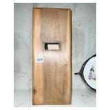 WOOD BOX LOWER DRAWER BRASS HANDLE W/ PULL OUT