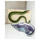 DISH, KAAS GLASSWORKS NY DISH SIGNED ON BACK