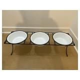 RAISED DOG FOOD AND WATER BOWL