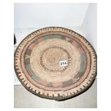 HAND WOVEN BASKET MULTI-COLOR
