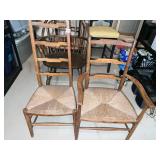 LADDER BACK RUSH SEAT CHAIR