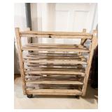 PRIMATIVE ROLLING CART 6 SHELVES GREAT DISPLAY PC.