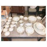 ALVIN PATTERN NORITAKE CHINA 9 SOUP CUPS, COVERED