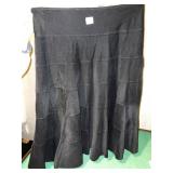 AQUA XL SKIRT AND BLACK CARD TABLE COVER W/