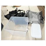PAIR OF TOTES W/ FILE ORGANIZERS
