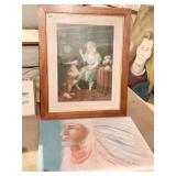 INDIAN ON CANVAS SIGNED G. JOHNSON 18" X 24" &