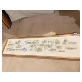 THE RIVER THAMES 1973 FRAMED MAP FOR GREENWICH