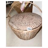 BASKET W/ HANDLE AND LID 15" W X 10" H