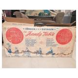INDOOR/OUTDOOR HANDY TABLE W/ ORIGINAL BOX YELLOW