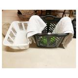 LAUNDRY BASKET W/ AREA RUGS